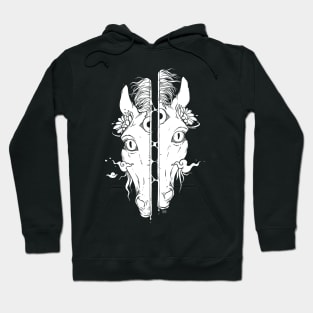 Split Face Horse, Weird Art Hoodie